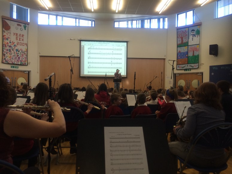 Recording session with Old Park Primary School orchestras